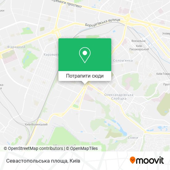 Карта Севастопольська площа