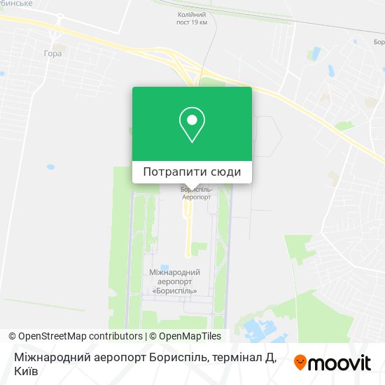 Карта Міжнародний аеропорт Бориспіль, термінал Д