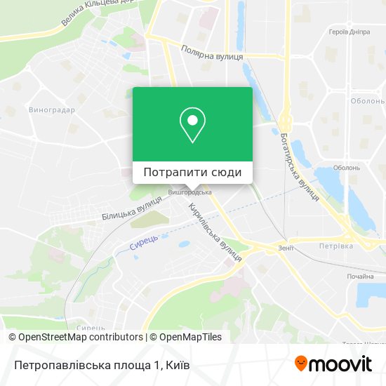 Карта Петропавлівська площа 1