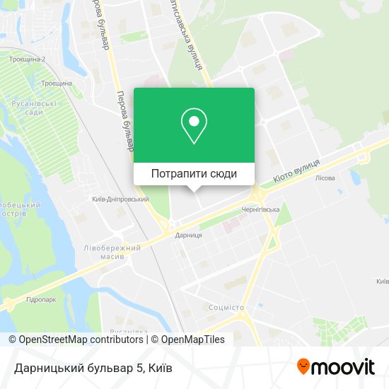 Карта Дарницький бульвар 5