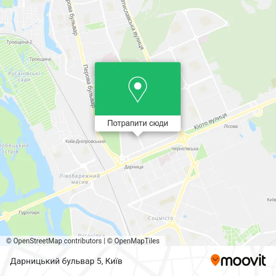 Карта Дарницький бульвар 5