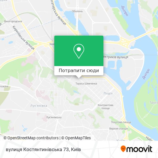 Карта вулиця Костянтинівська 73