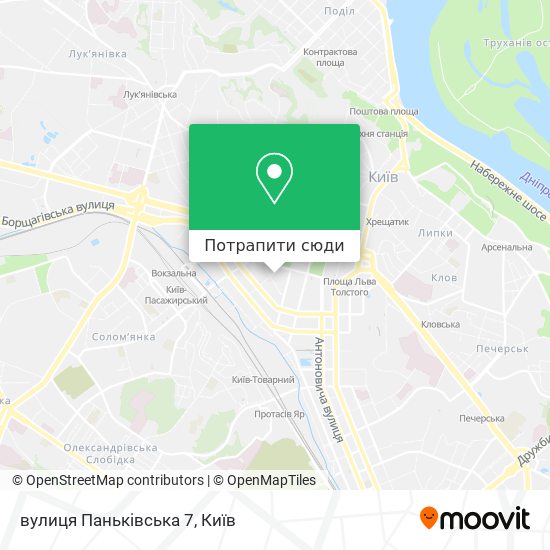 Карта вулиця Паньківська 7