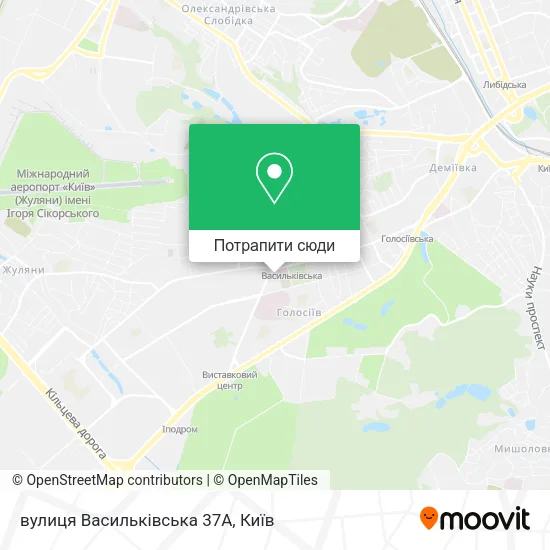 Карта вулиця Васильківська 37А