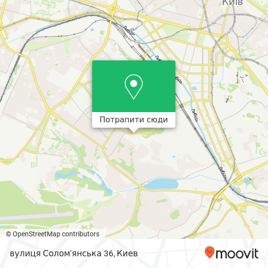 Карта вулиця Солом'янська 36
