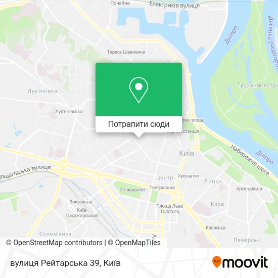 Карта вулиця Рейтарська 39