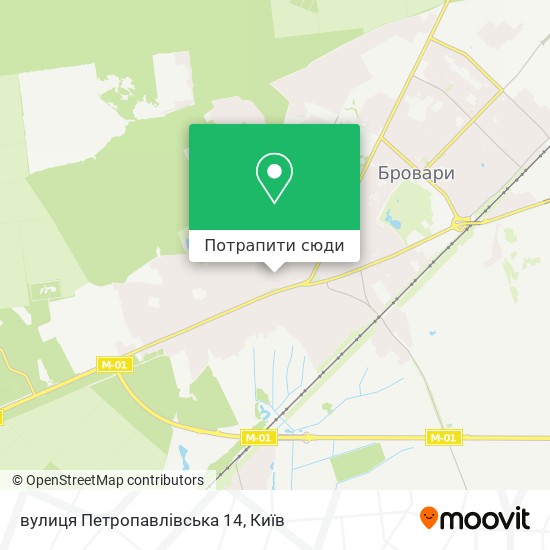 Карта вулиця Петропавлівська 14