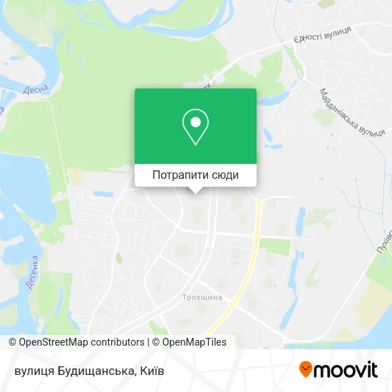 Карта вулиця Будищанська