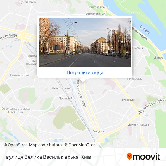 Карта вулиця Велика Васильківська