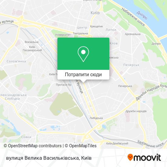 Карта вулиця Велика Васильківська