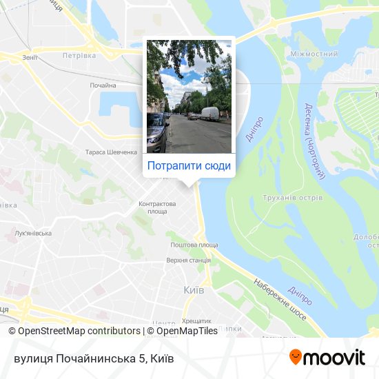 Карта вулиця Почайнинська 5