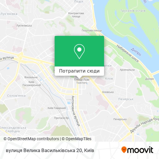 Карта вулиця Велика Васильківська 20