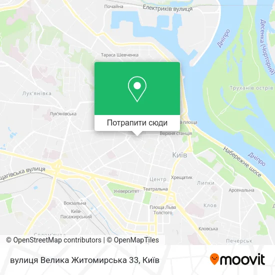 Карта вулиця Велика Житомирська 33