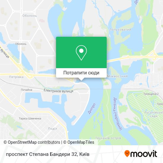 Карта проспект Степана Бандери 32