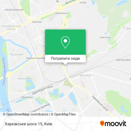 Карта Харківське шосе 15