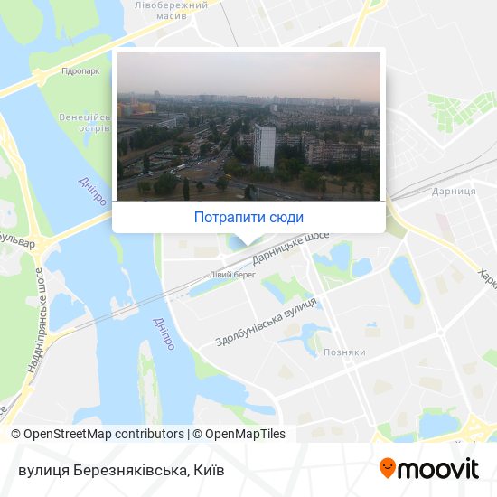 Карта вулиця Березняківська