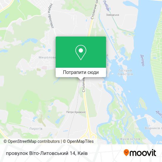 Карта провулок Віто-Литовський 14