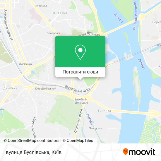Карта вулиця Буслівська