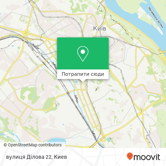 Карта вулиця Ділова 22