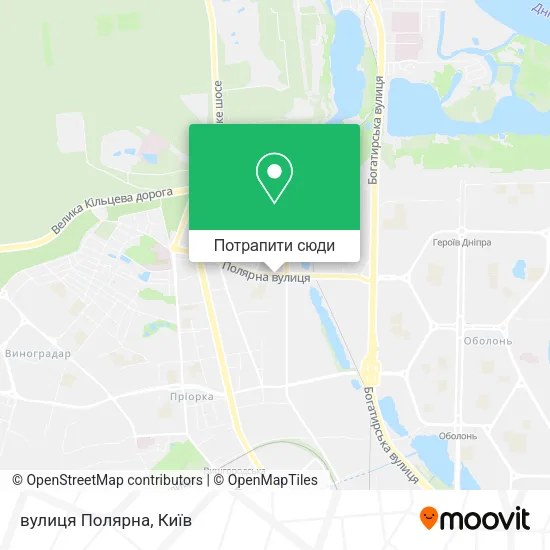 Карта вулиця Полярна