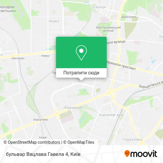 Карта бульвар Вацлава Гавела 4