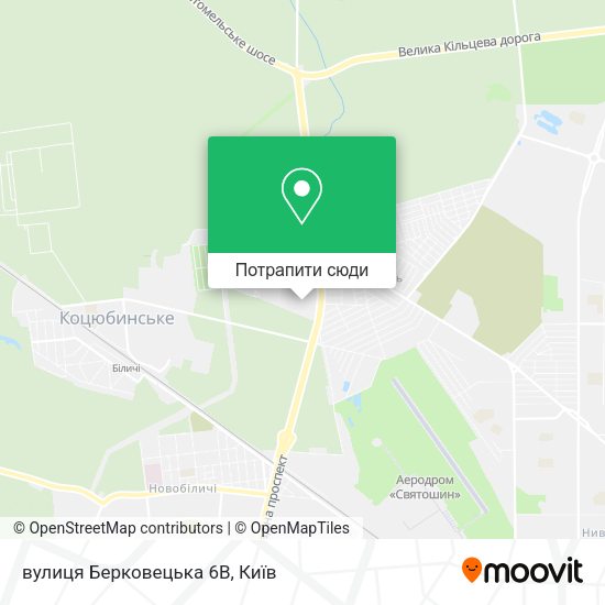 Карта вулиця Берковецька 6B