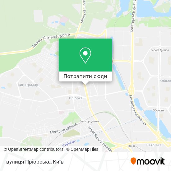 Карта вулиця Пріорська