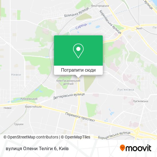 Карта вулиця Олени Теліги 6