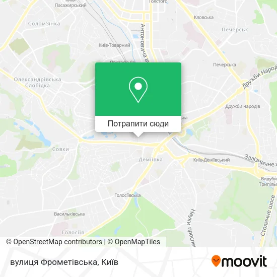 Карта вулиця Фрометівська