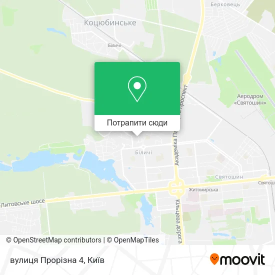 Карта вулиця Прорізна 4