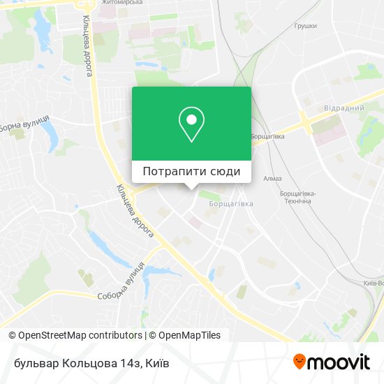 Карта бульвар Кольцова 14з