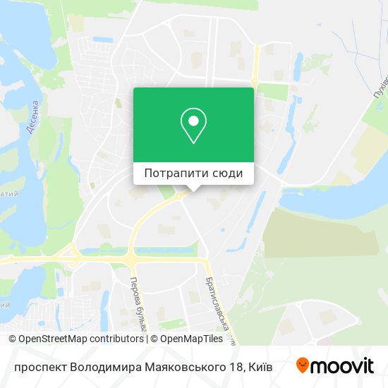 Карта проспект Володимира Маяковського 18