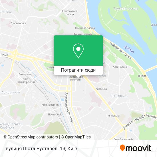 Карта вулиця Шота Руставелі 13