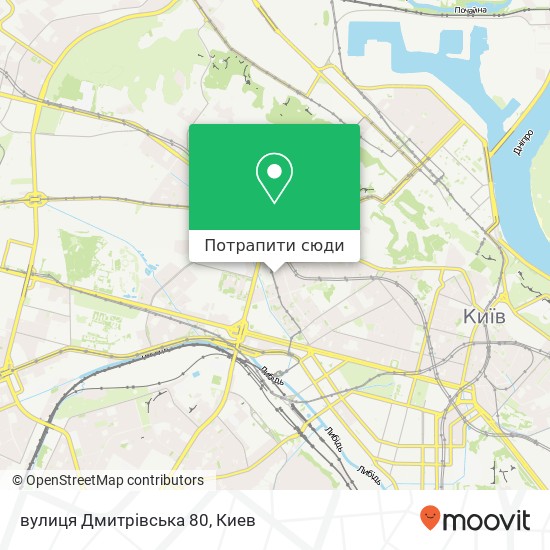 Карта вулиця Дмитрівська 80
