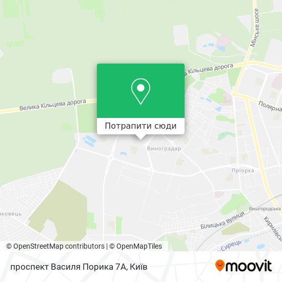 Карта проспект Василя Порика 7А