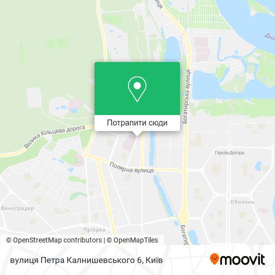 Карта вулиця Петра Калнишевського 6