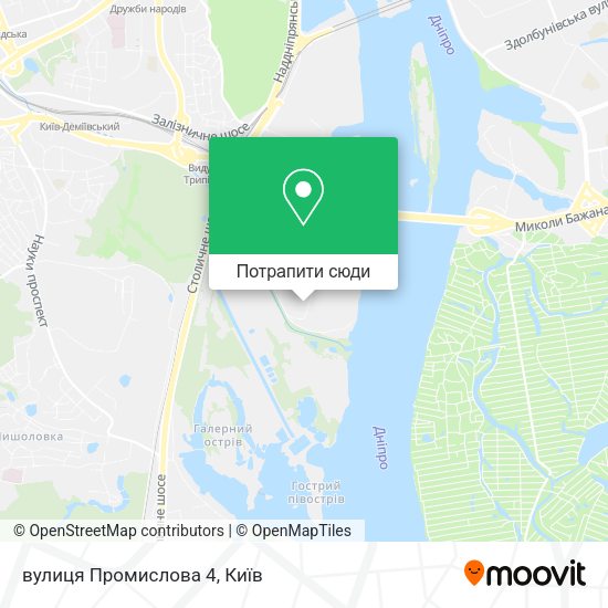Карта вулиця Промислова 4