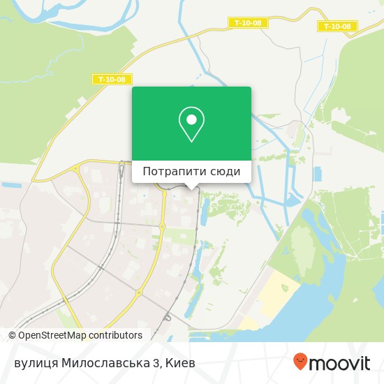 Карта вулиця Милославська 3