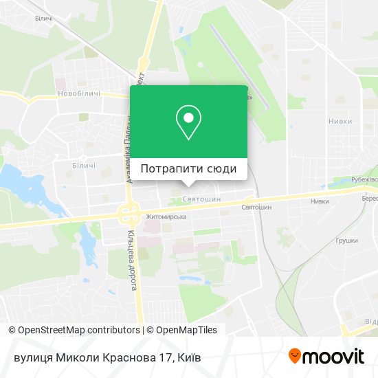 Карта вулиця Миколи Краснова 17