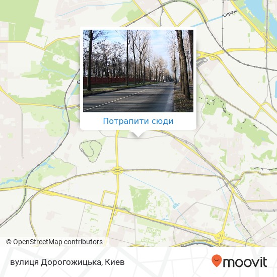Карта вулиця Дорогожицька