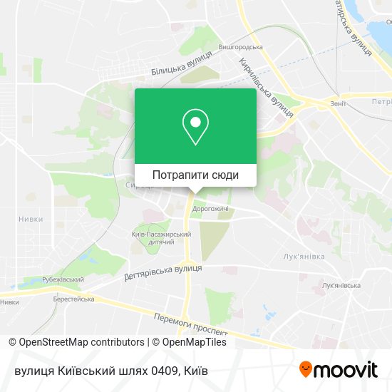 Карта вулиця Київський шлях 0409