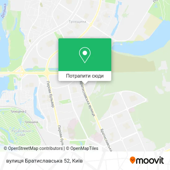 Карта вулиця Братиславська 52