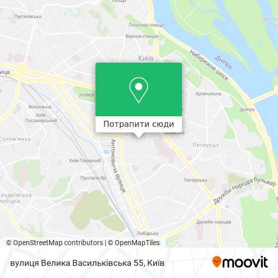 Карта вулиця Велика Васильківська 55