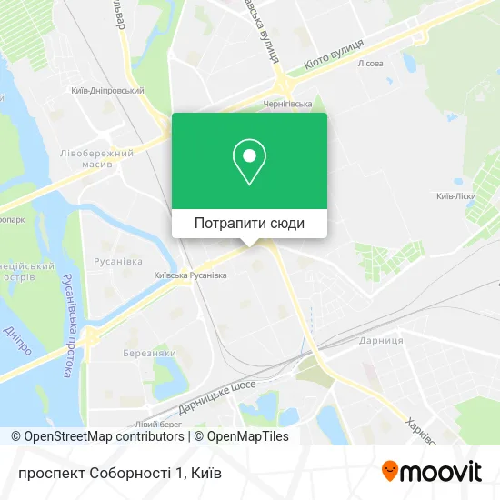 Карта проспект Соборності 1
