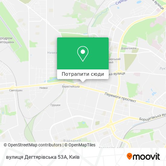 Карта вулиця Дегтярівська 53А