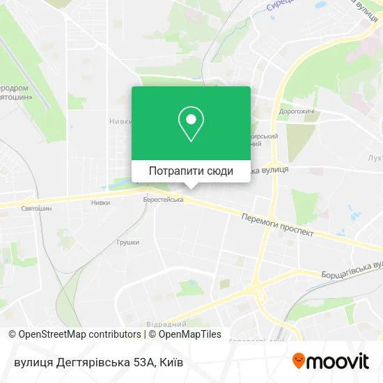 Карта вулиця Дегтярівська 53А