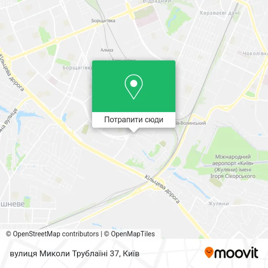 Карта вулиця Миколи Трублаїні 37