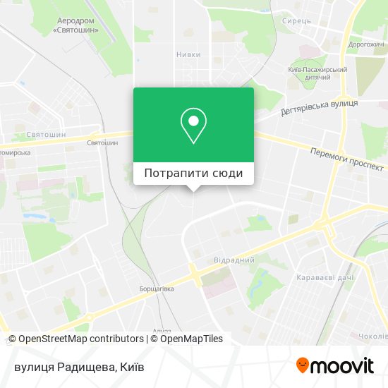 Карта вулиця Радищева