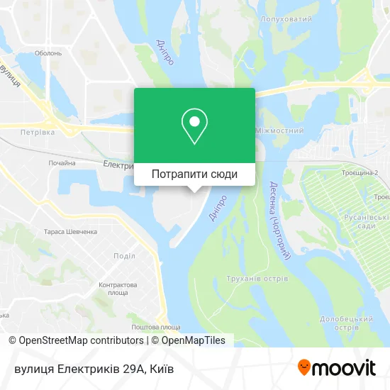 Карта вулиця Електриків 29А