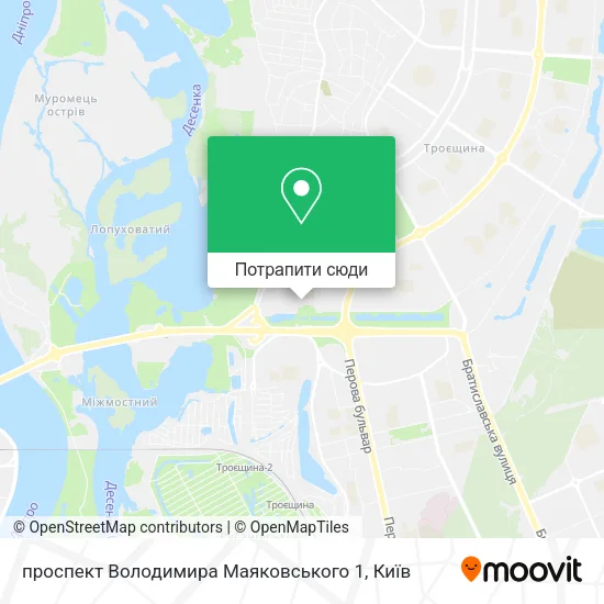 Карта проспект Володимира Маяковського 1
